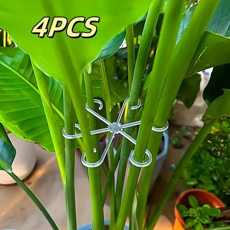 4-Piece Plant Stem Support Clips – Garden Branch Fixator Plant Support Clips Babs