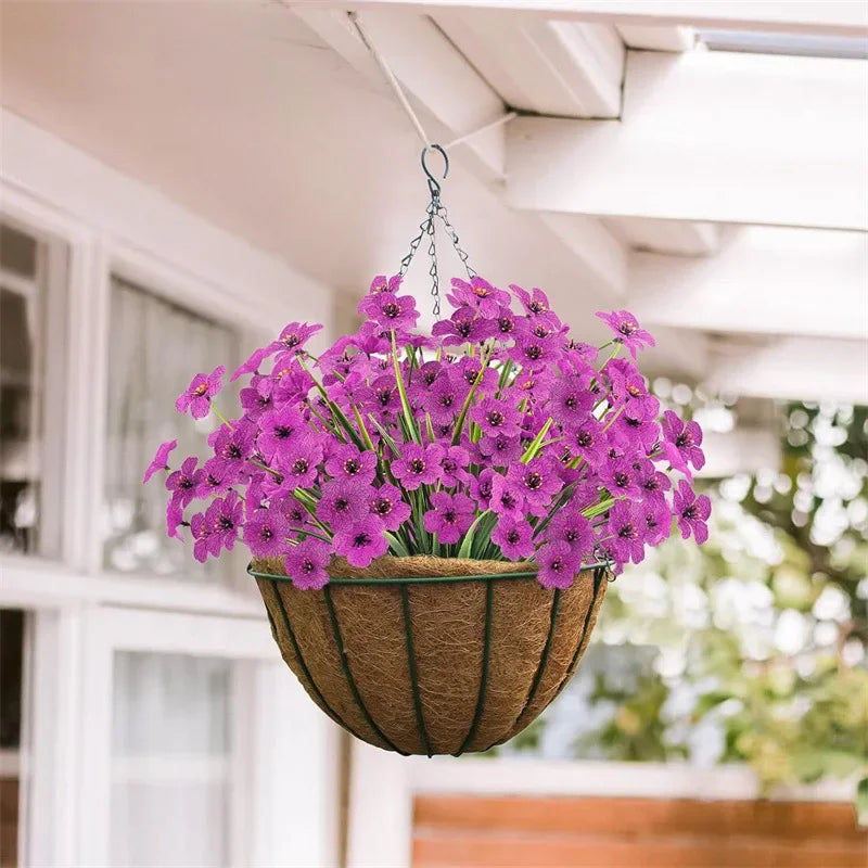 UV Resistant Artificial Violet Flowers – Garden & Wedding Décor Artificial Flower Shrubs Babs