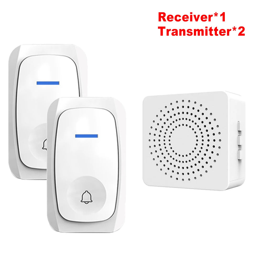 USB Wireless Doorbell – 38 Melodies, Waterproof & No Wiring Wireless Doorbell Babs 1 RX and 2 TX