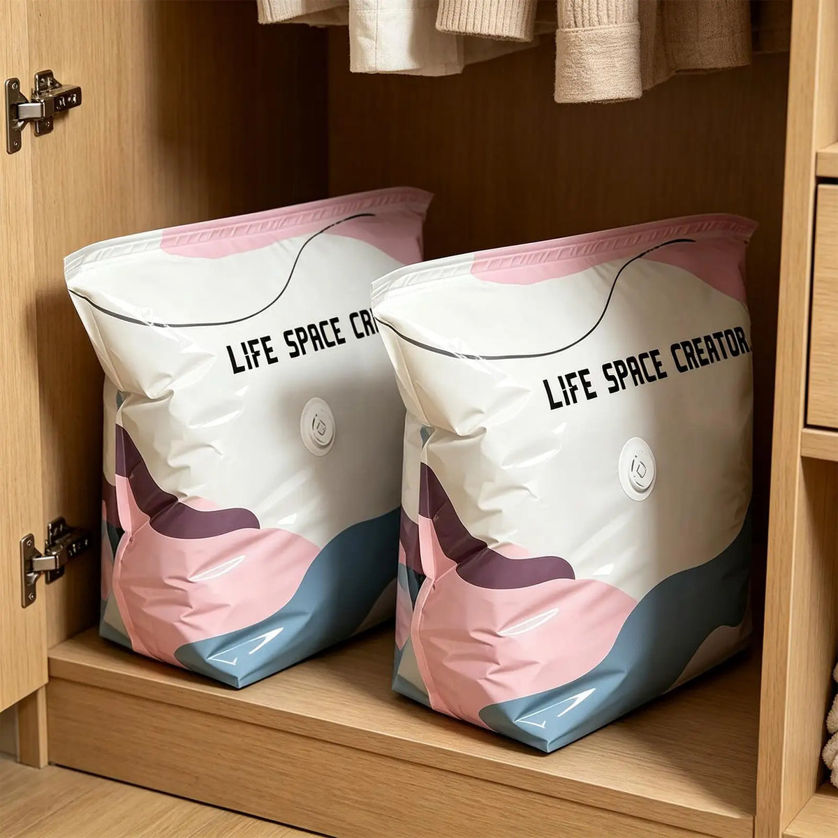 Vertical Compression Vacuum Storage Bags – No Pump, 2-Pack Vacuum Storage Bags Babs