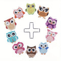 DIY Diamond Art Owl Coasters Set 10pcs with Holder | Wood Diamond Painting Kit Babs 10pcs