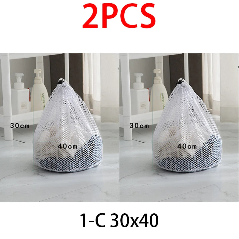 Mesh Laundry Bag for Washing Machine – Reusable Net Wash Bag Mesh Laundry Bag Babs 2pcs 1-C 30x40cm