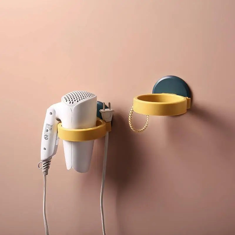 Wall Mounted Hair Dryer Holder – No-Drill Bathroom Rack Bathroom Storage Rack Babs