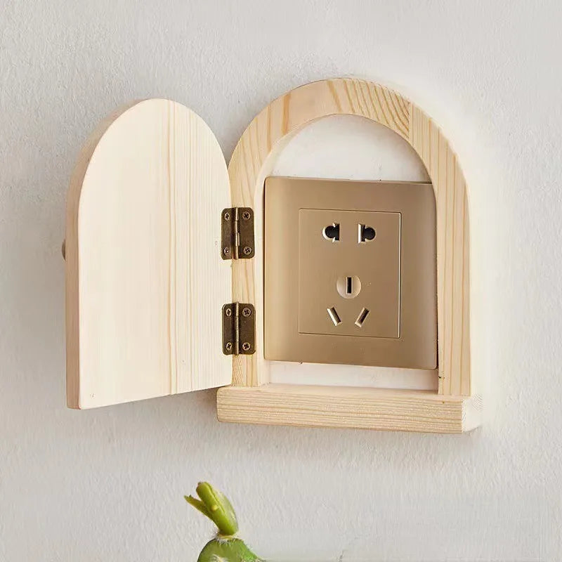 Solid Wood Switch & Socket Decorative Protective Cover Frame Switch Cover Frame Babs