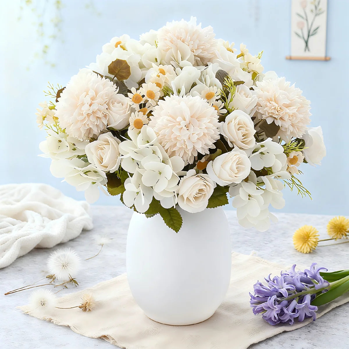 Artificial Chamomile Flower Bouquet for Wedding & Home Décor Artificial Flower Bouquet Babs