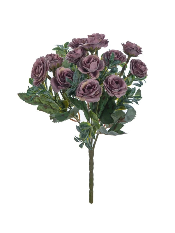 Artificial Silk Rose Bouquet – Wedding & Home Décor, 30cm Artificial Silk Flowers Babs VIOLET/紫罗兰 1pc