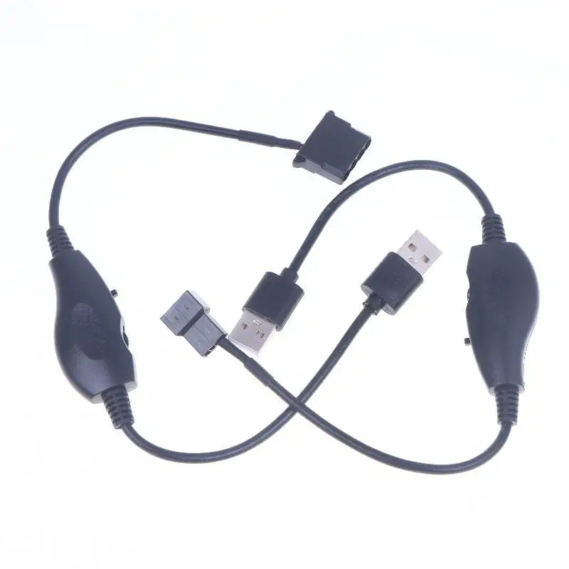 USB to 4-Pin PWM 5V–12V Fan Power Adapter Converter Cable Fan Power Adapter Cable Babs
