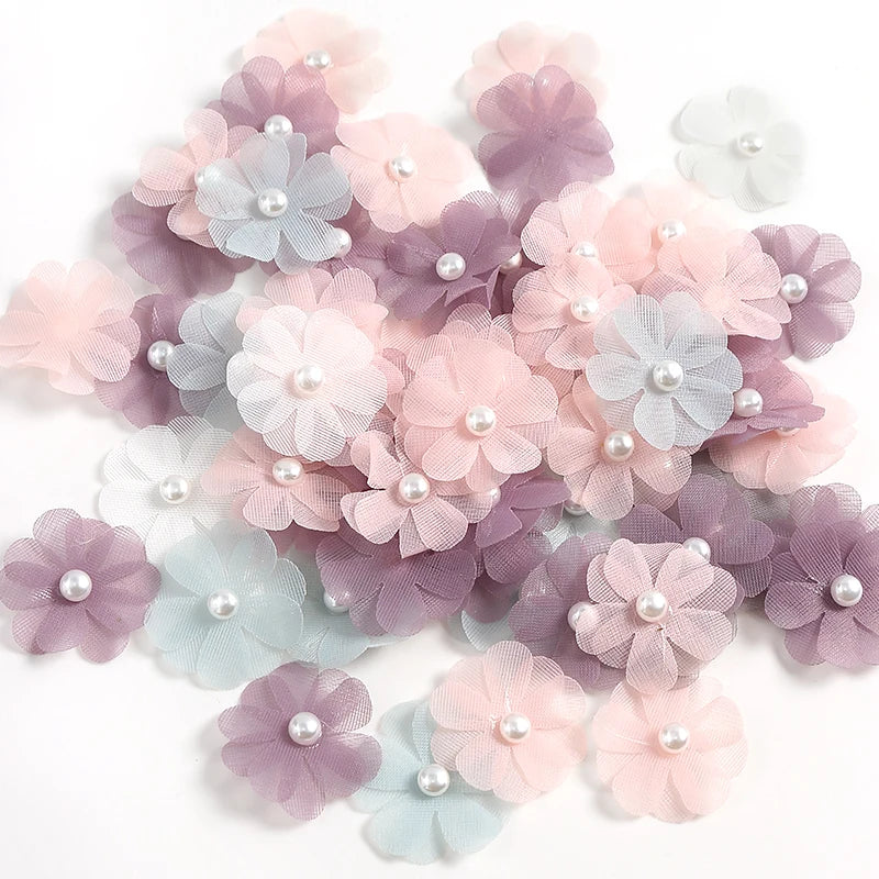 30/50 Pcs Artificial Silk Pearl Rose Heads – Wedding & Home Decor Artificial Silk Flowers Babs Mix 30Pcs