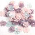 30/50 Pcs Artificial Silk Pearl Rose Heads – Wedding & Home Decor Artificial Silk Flowers Babs Mix 30Pcs