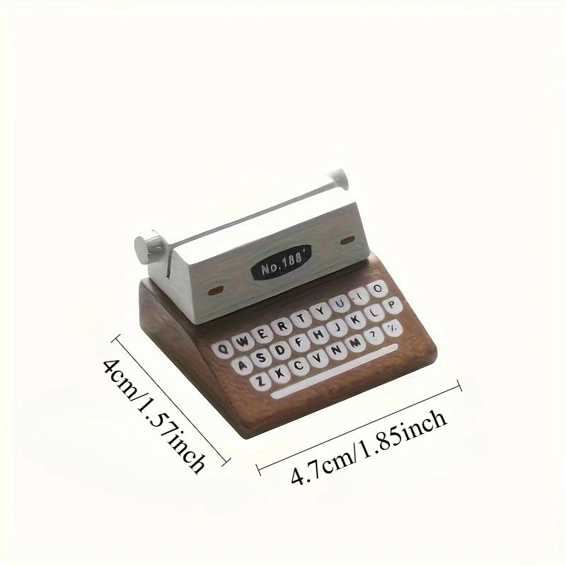 Retro Wooden Typewriter Message Clip | Desk & Home Decor Desktop Decor Clip Babs
