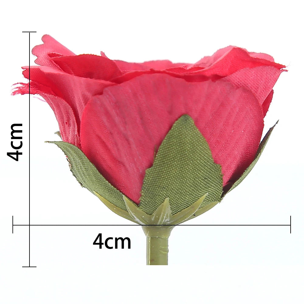 4cm Silk Artificial Rose Flower Heads – DIY Wedding Decor Artificial Flower Heads Babs