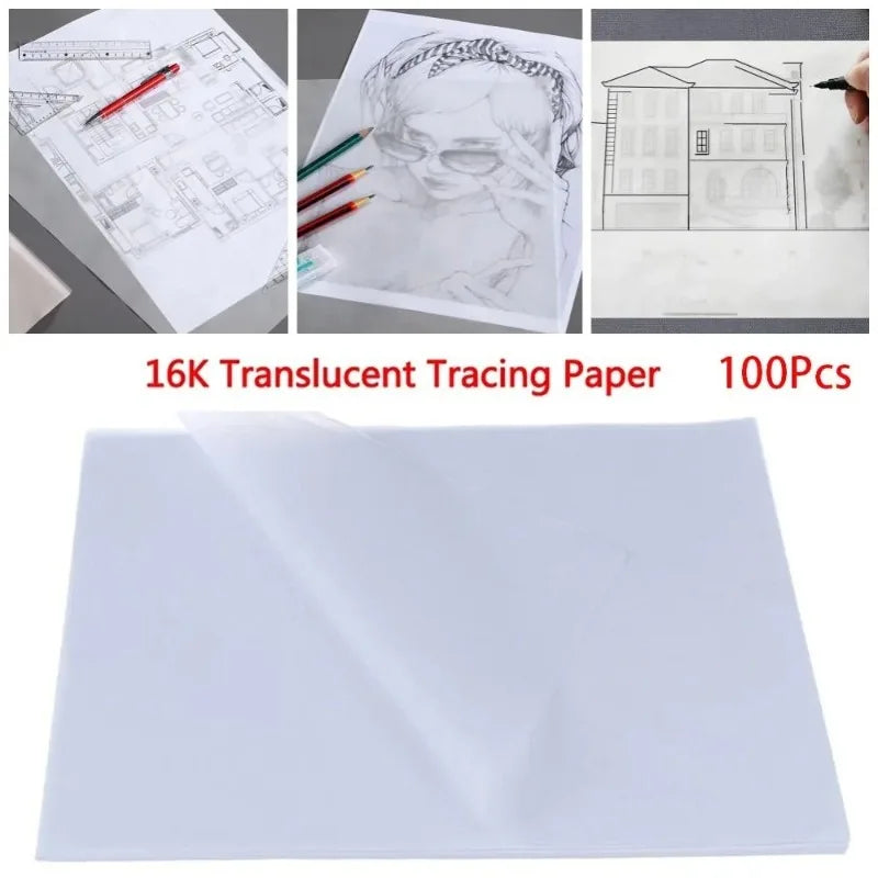 A4 Tracing Paper 100 Sheets – Calligraphy & Art Sketch Tracing Paper Babs