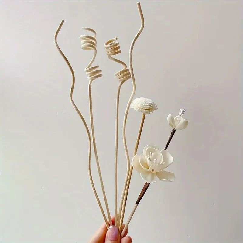 Flower Rattan Aromatherapy Diffuser Sticks 5/6 Pcs Home Decor Reed Diffuser Sticks Babs