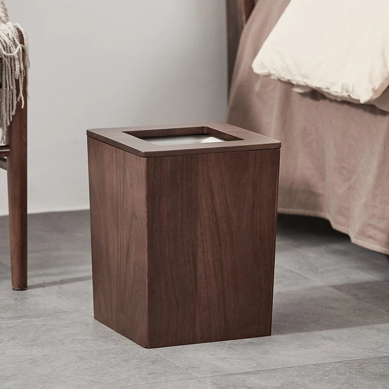 Nordic Wooden Trash Can 12L | Home Waste Bin | Rectangular Wooden Waste Bin Babs