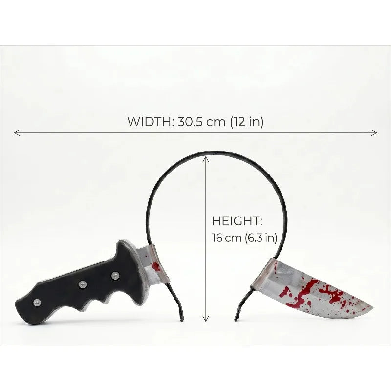 Halloween Fake Knife Headband – Scary Costume Prop Hair Hoop Costume Headband Prop Babs