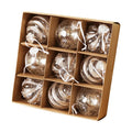 9PCS Christmas Ball Ornaments 8CM – Champagne & White Xmas Decor Christmas Ball Ornaments Babs Champagne 8cm