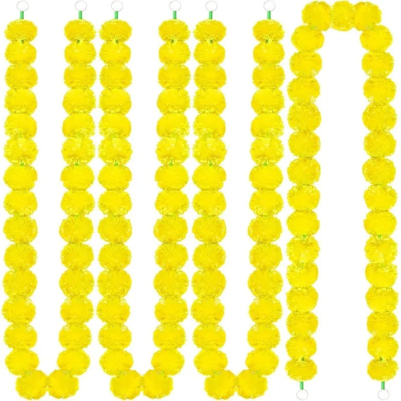 1.5m Artificial Chrysanthemum Garland – Wedding & Home Decor Artificial Flower Garland Babs Yellow 1Pcs