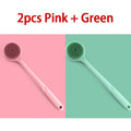 Silicone Body Exfoliating Shower Brush – Back Scrubber Body Exfoliating Brush Babs 2pcs Pink-Green