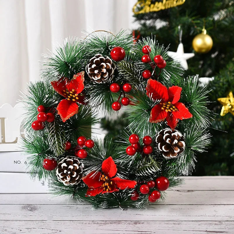 PVC Christmas Pine Needle Snow Garland – Door & Window Decor Christmas Garland Babs