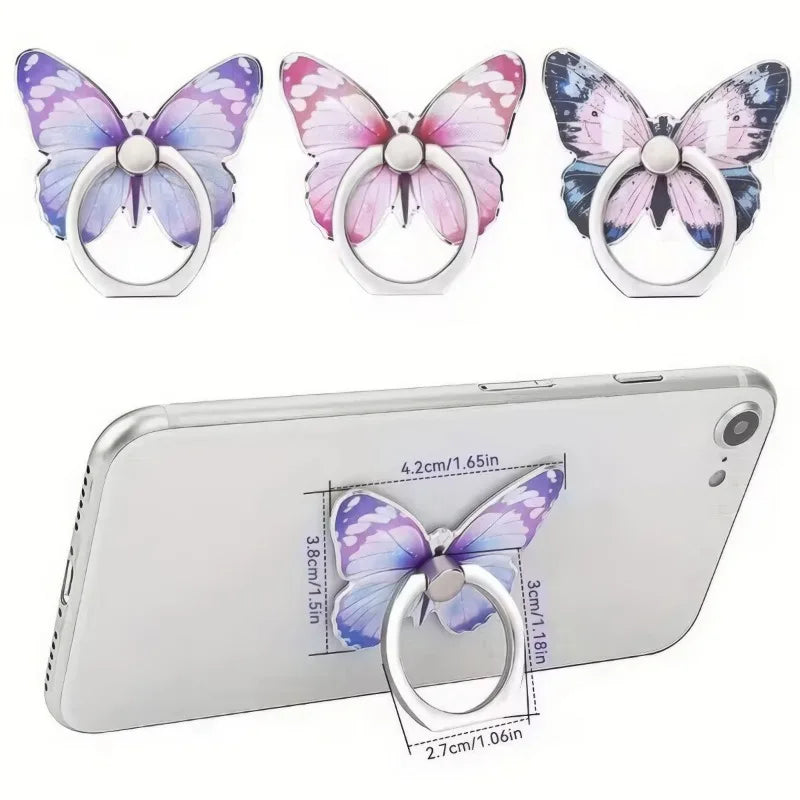 Cartoon Butterfly Phone Ring Holder – 360° Rotating Kickstand Phone Ring Holder Babs