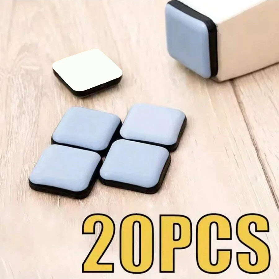 20PCS PTFE Square Furniture Gliders & Floor Sliding Pads Furniture Sliding Pads Babs