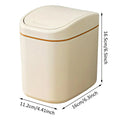 Desktop Mini Trash Can with Shake Lid | Plastic Dustbin Desktop Trash Can Babs Creamy