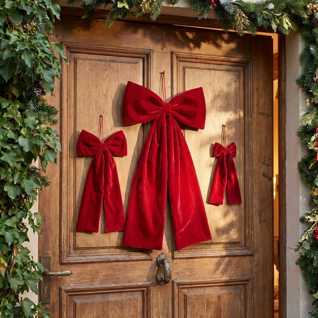 Velvet Fabric Bows for Christmas Tree, Wreath & Holiday Décor Holiday Bow Decoration Babs