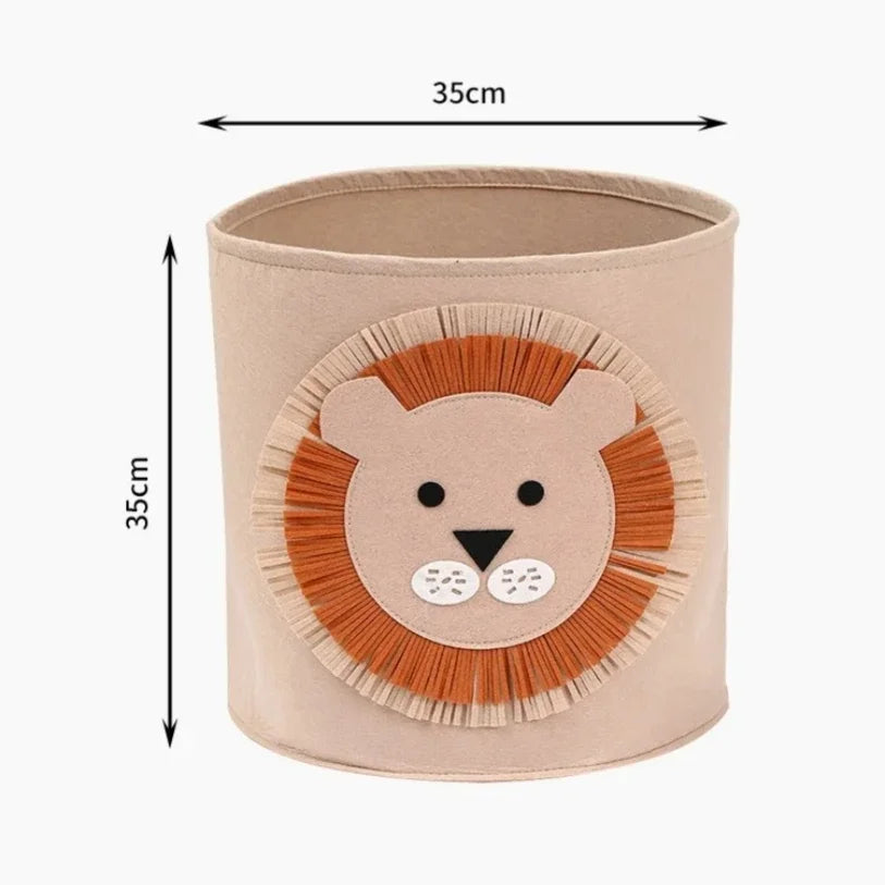 Foldable Cartoon Kids Felt Storage Basket & Toy Organizer Kids Storage Basket Babs