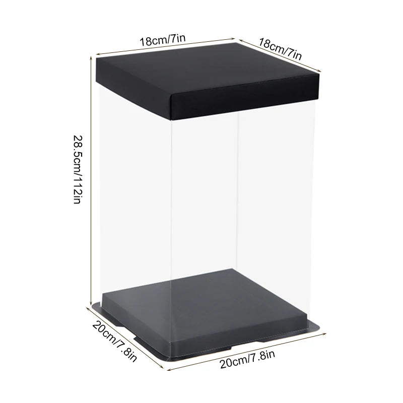 Clear PVC Cake Gift Box 20/28cm – Party & Wedding Packaging Cake Gift Box Babs 28cm as picture