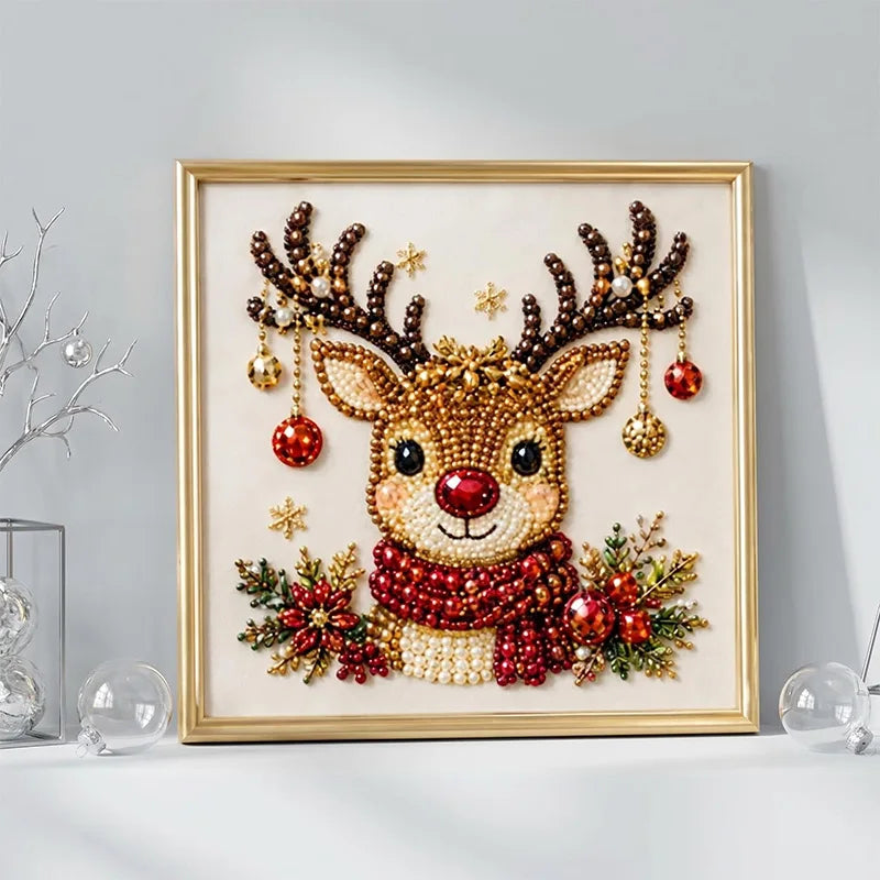 Christmas Diamond Painting Kit with Frame – DIY Pearl Bead Art Diamond Painting Kit Babs
