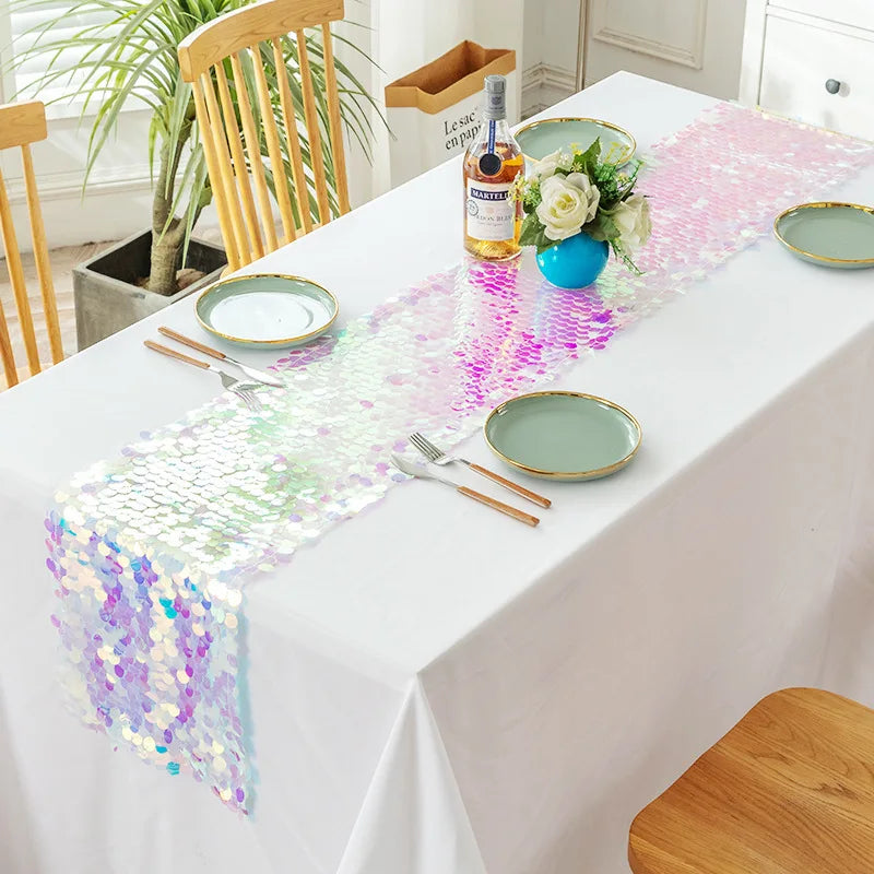 Glitter Sequin Tablecloth for Wedding & Birthday Party Decor Sequin Tablecloth Babs