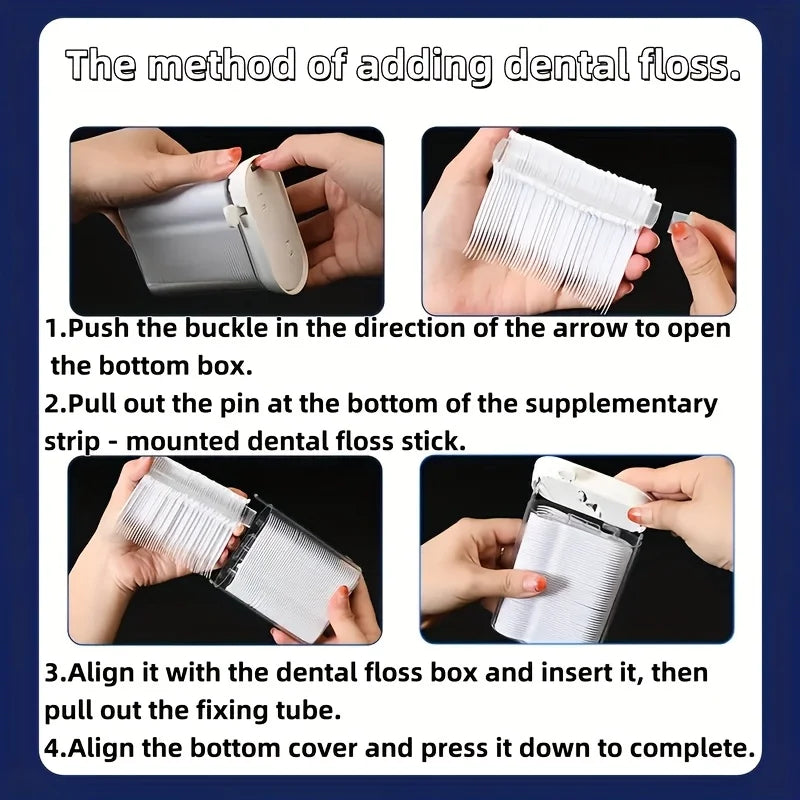 Smart Auto Pop-Up Dental Floss Dispenser Box & Refills Dental Floss Dispenser Babs