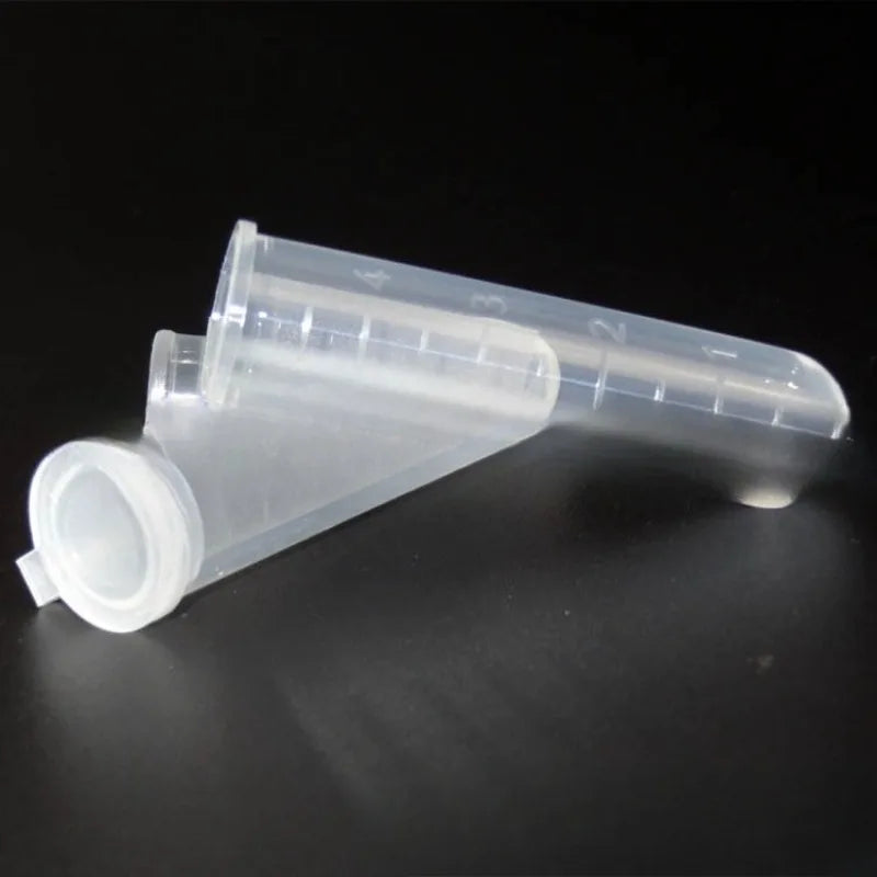 300Pcs 5ml Clear Sample Storage Tubes with Attached Lids Sample Storage Tubes Babs