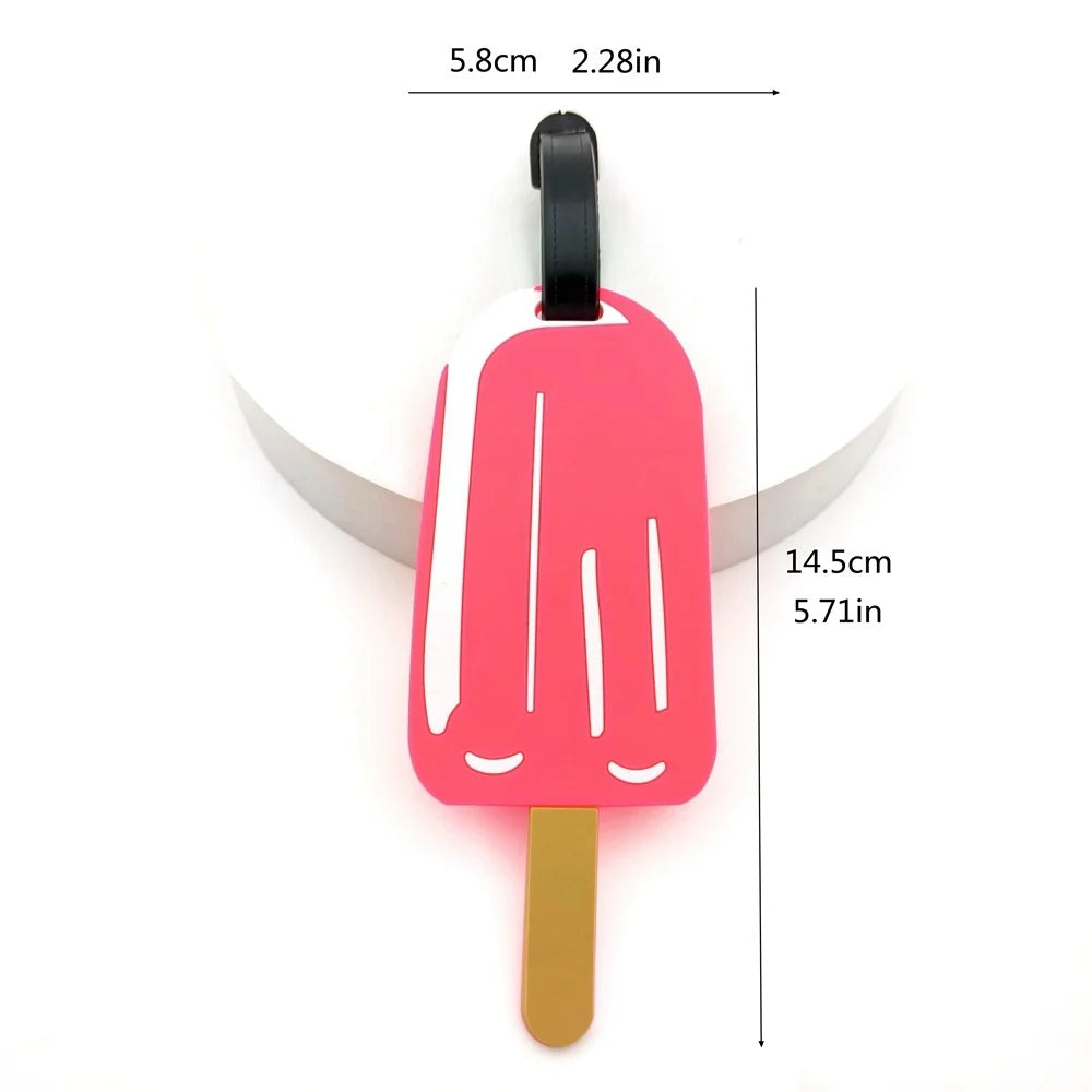 Ice Cream Luggage Tags – Cute Travel ID Labels for Bags Luggage Tag Babs Ice cream style
