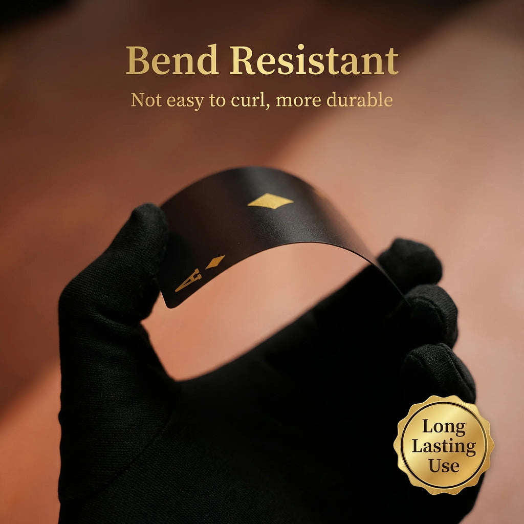 Tear-Resistant Playing Cards – Gold Foil Heart Design & Storage Box Playing Card Deck Babs