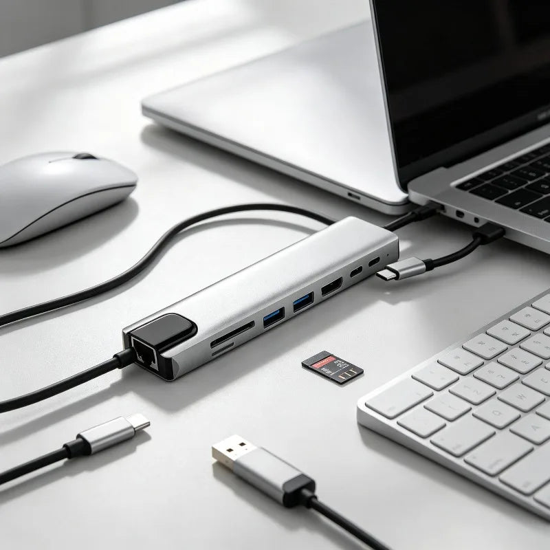 8-in-1 USB-C Docking Station | HDMI, Ethernet, PD, USB Hub USB-C Docking Station Babs