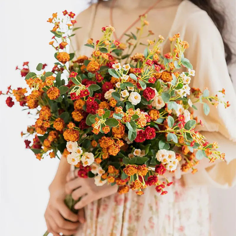 Handmade Silk Daisy Bouquet – Artificial Flowers for Weddings & Home Artificial Flower Bouquet Babs