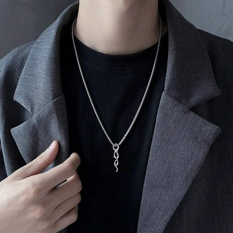Men's Thorns Pendant Necklace – Hip Hop Minimalist Style Pendant Necklace Babs