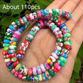 110pcs Colored Polymer Clay Beads for DIY Jewelry Making Polymer Clay Beads Babs Colorful