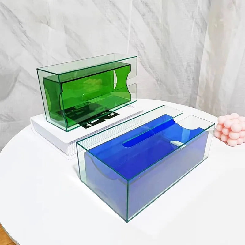 Acrylic Drawer Tissue Box – Luxury Decorative Napkin Case Tissue Box Holder Babs