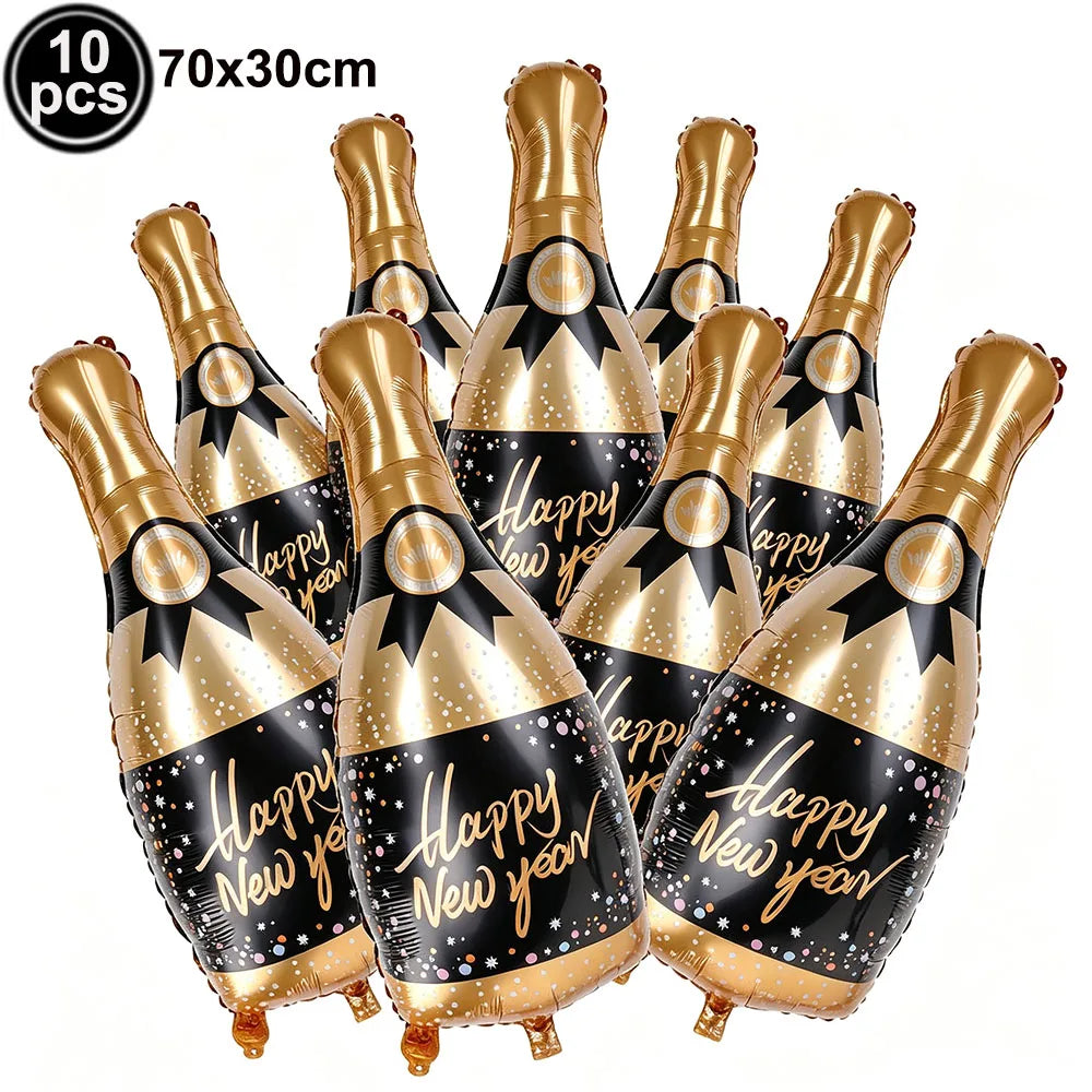 2027 New Year Foil Balloon Set – Gold, Silver & Champagne Party Foil Balloons Babs Light Grey As pictures show