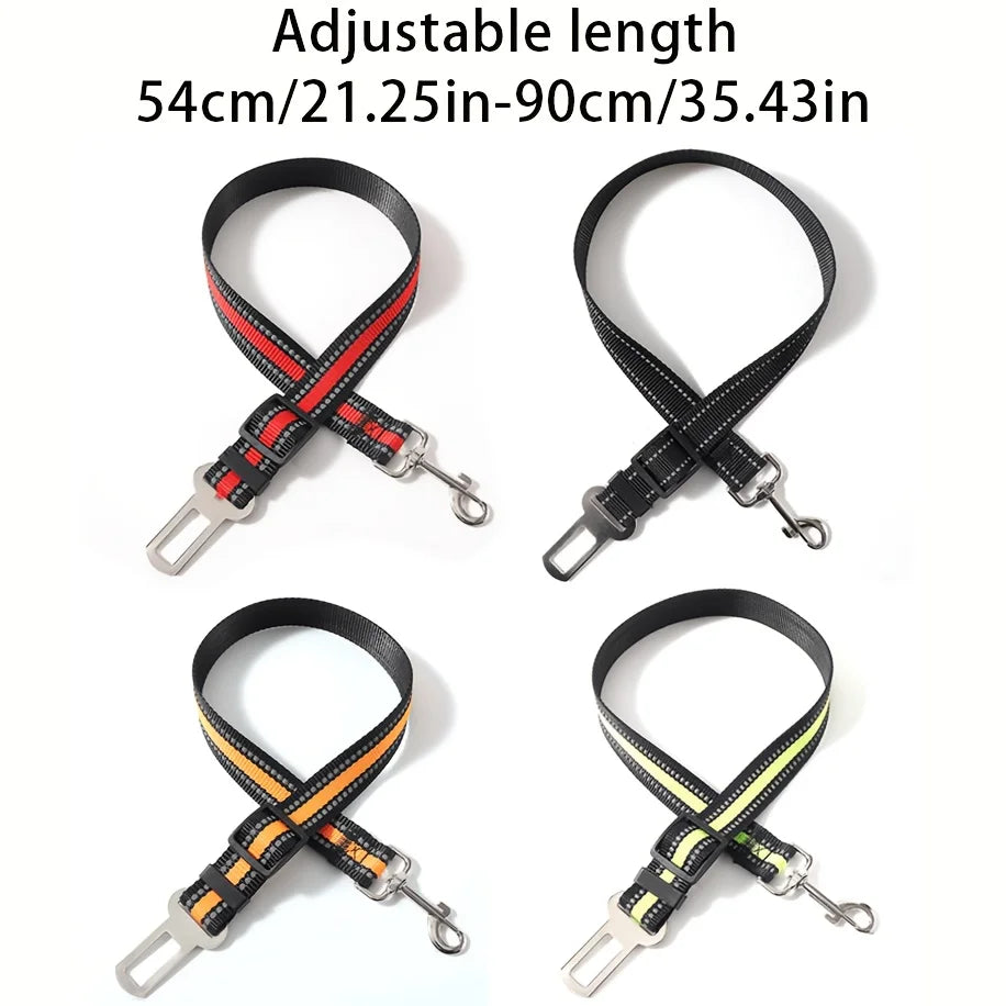 Adjustable Dog Car Seat Belt – Harness & Collar, All Dog Sizes Dog Car Seat Belt Babs