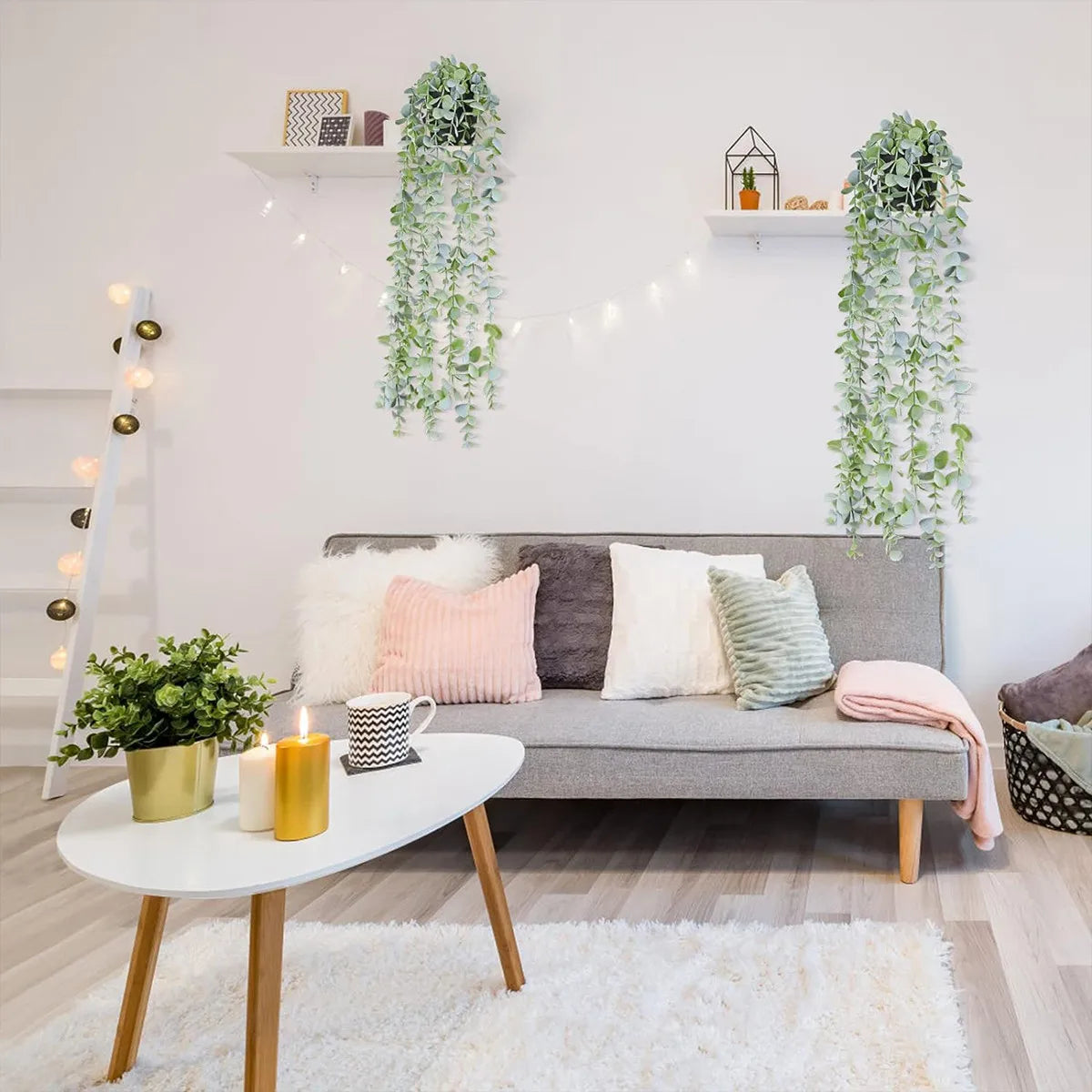 Artificial Ivy Eucalyptus Hanging Vine – Faux Plant Decor Artificial Hanging Vine Babs