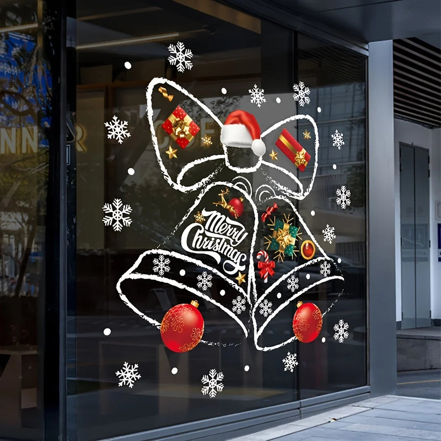Christmas Window Stickers – Festive Clock Decals for Shops & Home Window Sticker Decal Babs WHITE