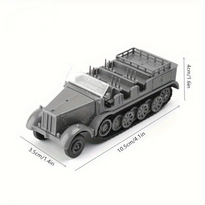1/72 Scale WWII Sd.Kfz.7 Half-Track Diecast Model Assembly Kit Military Scale Model Babs