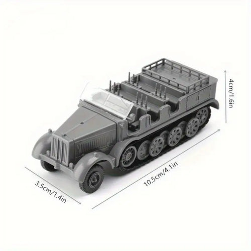 1/72 Scale WWII Sd.Kfz.7 Half-Track Diecast Model Assembly Kit Military Scale Model Babs