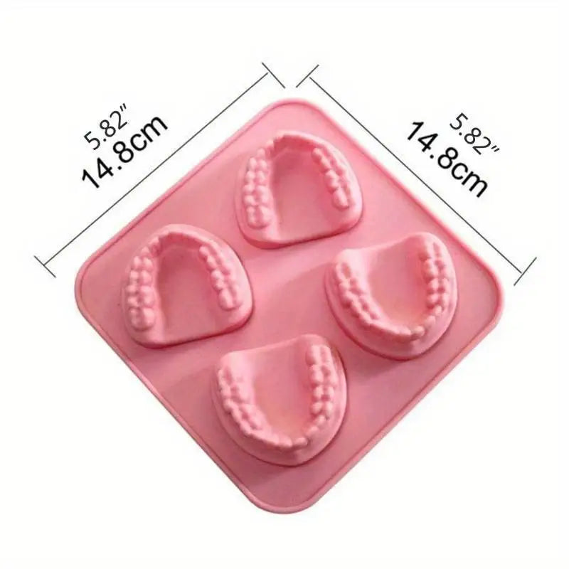 Denture Teeth Silicone Ice Cube Tray Mold | Funny Novelty Gift Novelty Ice Cube Tray Babs