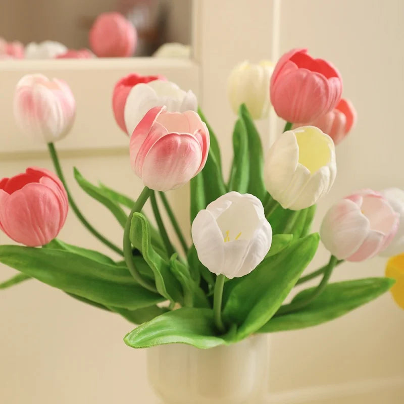 5Pcs Artificial Silk Tulip Flowers for Home & Wedding Decor Artificial Silk Flowers Babs
