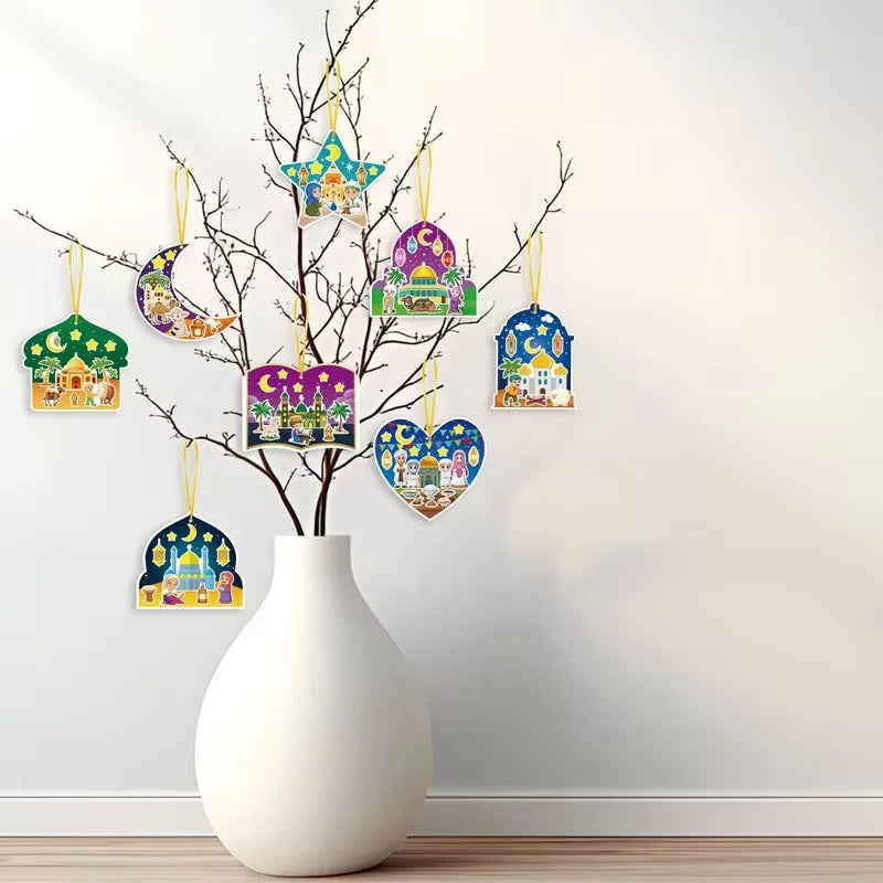 Ramadan DIY Stickers Eid Mubarak Gift Labels & Party Decor Set Celebration Sticker Set Babs