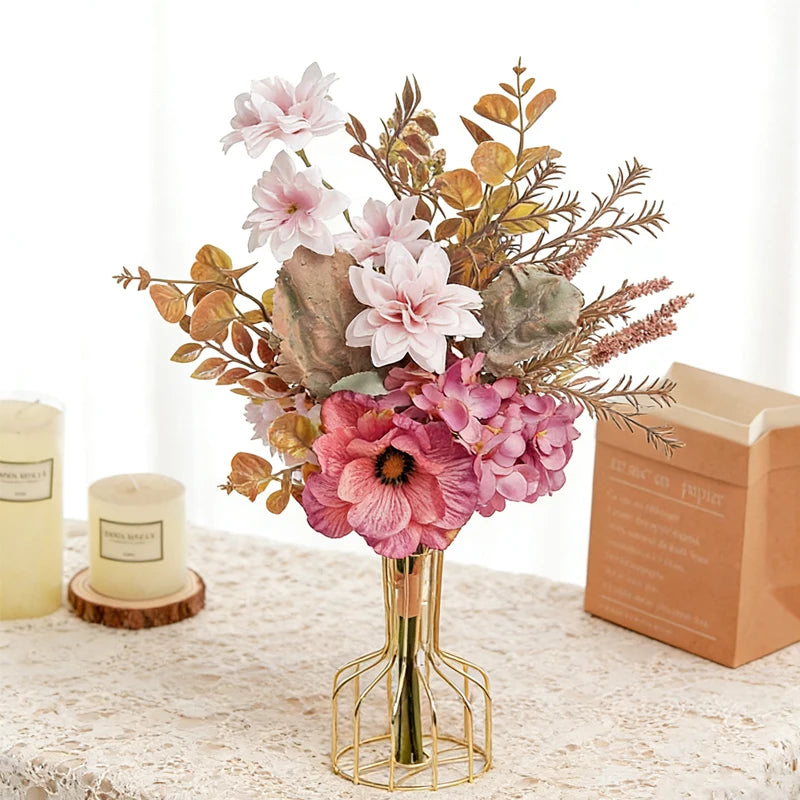 Artificial Silk Flower Bouquet – Hydrangea, Peony & Dahlia Artificial Flower Bouquet Babs
